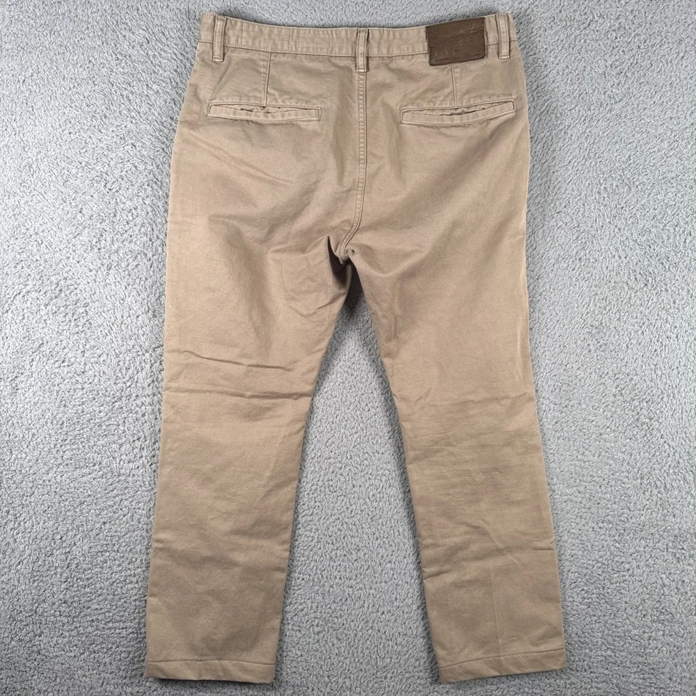AllSaints Cannon‎ Chino Men's 32 (34x25) Dark Khaki Slim Straight Button Fly